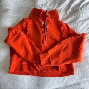lululemon athletica Orange Half-Zip Sweatshirt